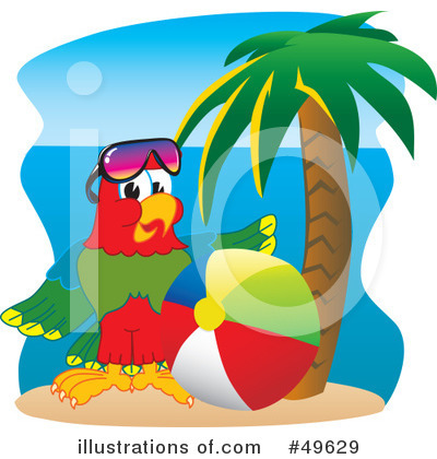 Royalty-Free (RF) Parrot Mascot Clipart Illustration by Mascot Junction - Stock Sample #49629