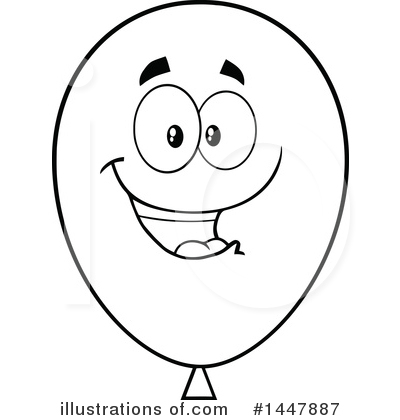 Royalty-Free (RF) Party Balloon Clipart Illustration by Hit Toon - Stock Sample #1447887