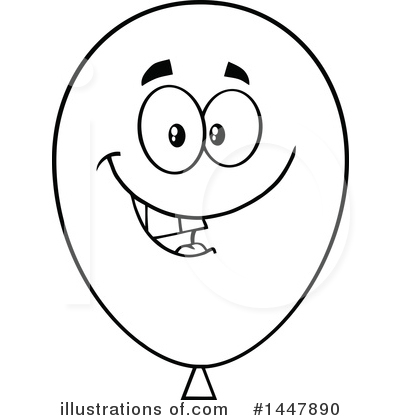 Royalty-Free (RF) Party Balloon Clipart Illustration by Hit Toon - Stock Sample #1447890