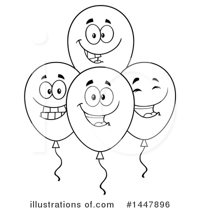 Royalty-Free (RF) Party Balloon Clipart Illustration by Hit Toon - Stock Sample #1447896