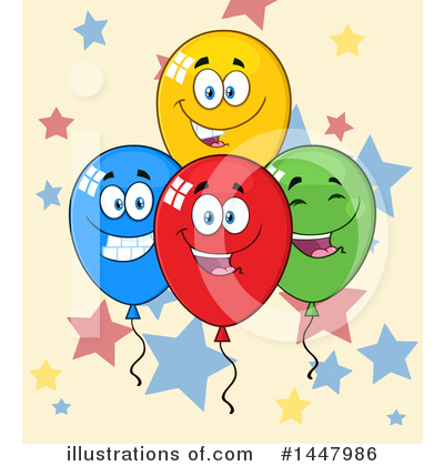 Royalty-Free (RF) Party Balloon Clipart Illustration by Hit Toon - Stock Sample #1447986