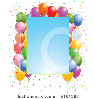 Royalty-Free (RF) Party Balloons Clipart Illustration by Pushkin - Stock Sample #101583