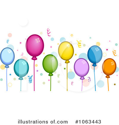 Royalty-Free (RF) Party Balloons Clipart Illustration by BNP Design Studio - Stock Sample #1063443