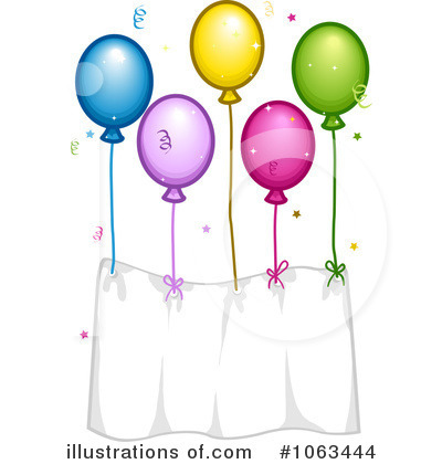 Royalty-Free (RF) Party Balloons Clipart Illustration by BNP Design Studio - Stock Sample #1063444