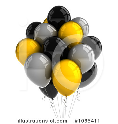 Party Balloons Clipart #1065411 by stockillustrations