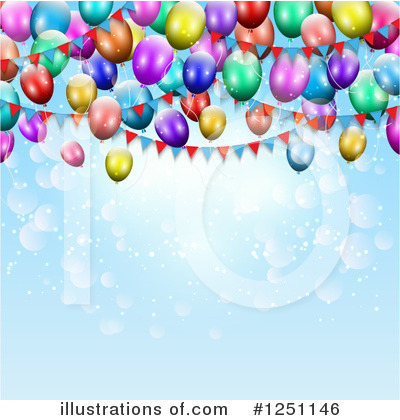 Royalty-Free (RF) Party Balloons Clipart Illustration by KJ Pargeter - Stock Sample #1251146