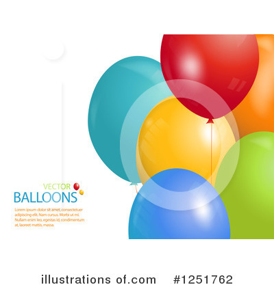 Royalty-Free (RF) Party Balloons Clipart Illustration by elaineitalia - Stock Sample #1251762