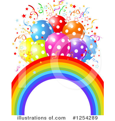 Royalty-Free (RF) Party Balloons Clipart Illustration by Pushkin - Stock Sample #1254289