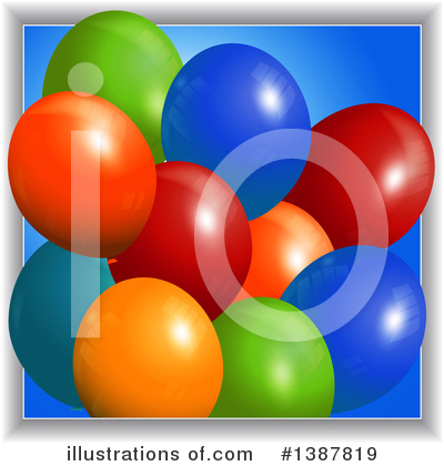 Royalty-Free (RF) Party Balloons Clipart Illustration by elaineitalia - Stock Sample #1387819