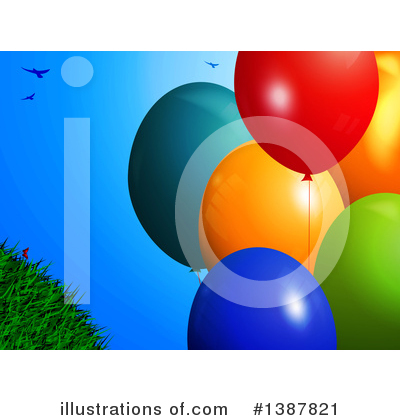 Royalty-Free (RF) Party Balloons Clipart Illustration by elaineitalia - Stock Sample #1387821