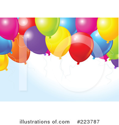 Royalty-Free (RF) Party Balloons Clipart Illustration by Pushkin - Stock Sample #223787