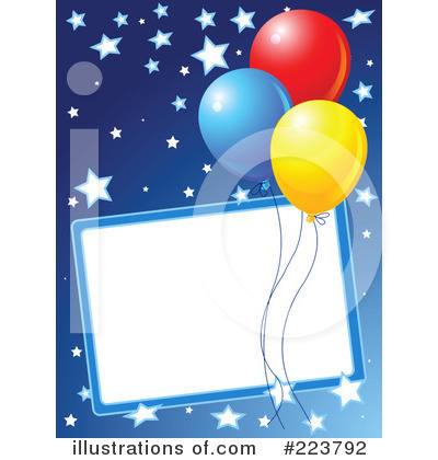 Royalty-Free (RF) Party Balloons Clipart Illustration by Pushkin - Stock Sample #223792