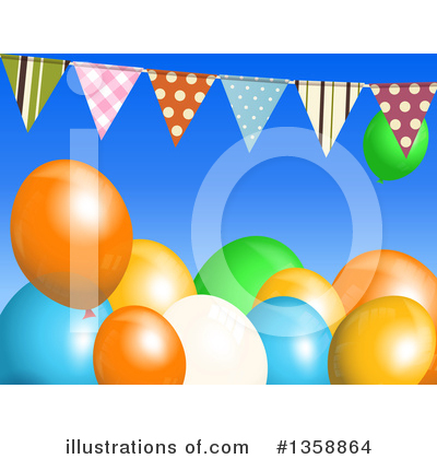 Party Balloons Clipart #1358864 by elaineitalia
