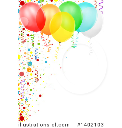 Party Balloons Clipart #1402103 by dero