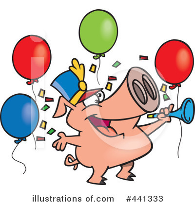 Royalty-Free (RF) Party Clipart Illustration by toonaday - Stock Sample #441333