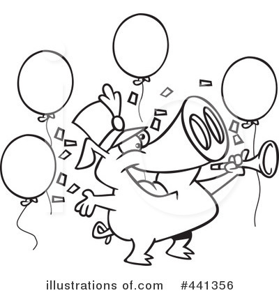 Royalty-Free (RF) Party Clipart Illustration by toonaday - Stock Sample #441356