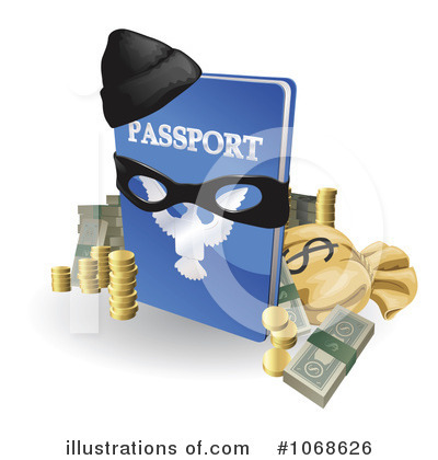 Royalty-Free (RF) Passport Clipart Illustration by AtStockIllustration - Stock Sample #1068626