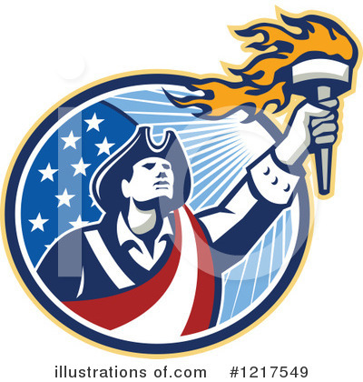 Royalty-Free (RF) Patriot Clipart Illustration by patrimonio - Stock Sample #1217549