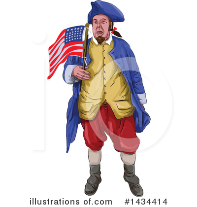 Royalty-Free (RF) Patriot Clipart Illustration by patrimonio - Stock Sample #1434414