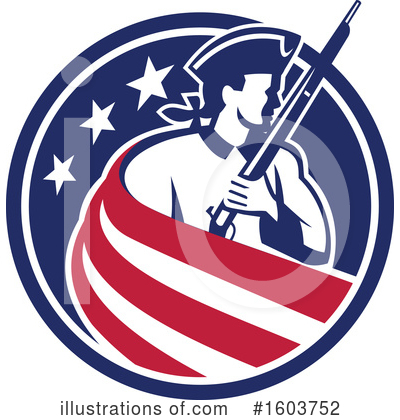 Royalty-Free (RF) Patriot Clipart Illustration by patrimonio - Stock Sample #1603752