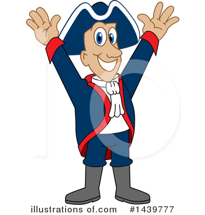 Royalty-Free (RF) Patriot Mascot Clipart Illustration by Mascot Junction - Stock Sample #1439777