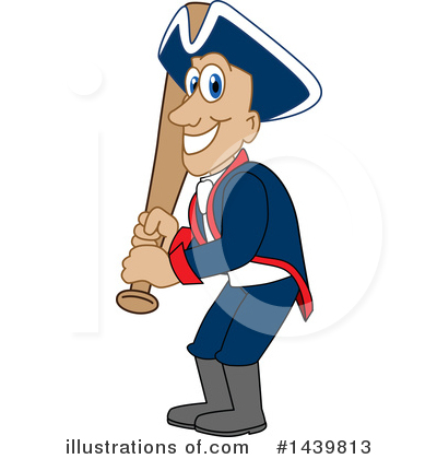 Royalty-Free (RF) Patriot Mascot Clipart Illustration by Mascot Junction - Stock Sample #1439813