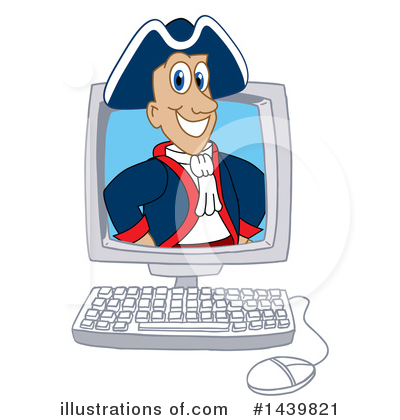 Royalty-Free (RF) Patriot Mascot Clipart Illustration by Mascot Junction - Stock Sample #1439821