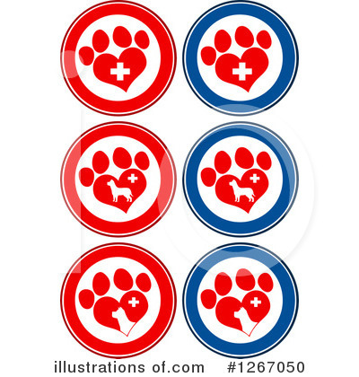 Royalty-Free (RF) Paw Print Clipart Illustration by Hit Toon - Stock Sample #1267050