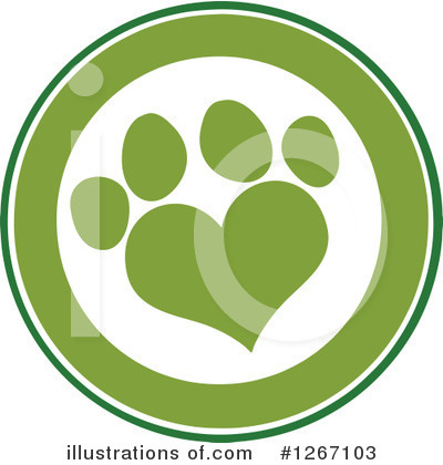 Royalty-Free (RF) Paw Print Clipart Illustration by Hit Toon - Stock Sample #1267103
