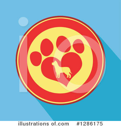 Royalty-Free (RF) Paw Print Clipart Illustration by Hit Toon - Stock Sample #1286175