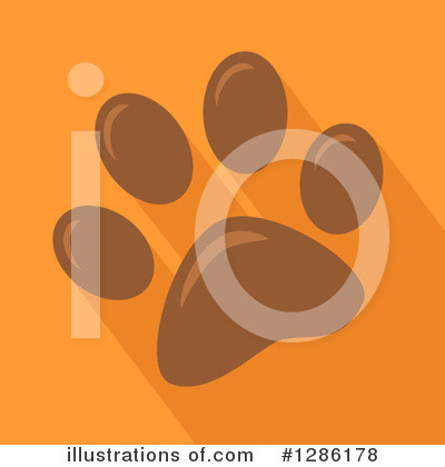 Royalty-Free (RF) Paw Print Clipart Illustration by Hit Toon - Stock Sample #1286178