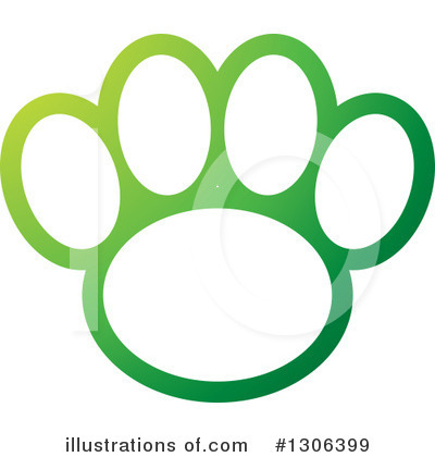 Royalty-Free (RF) Paw Print Clipart Illustration by Lal Perera - Stock Sample #1306399