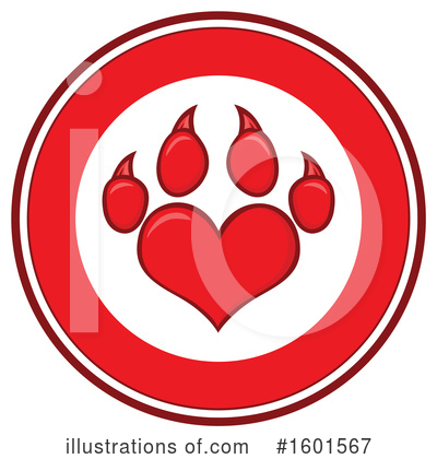 Royalty-Free (RF) Paw Print Clipart Illustration by Hit Toon - Stock Sample #1601567