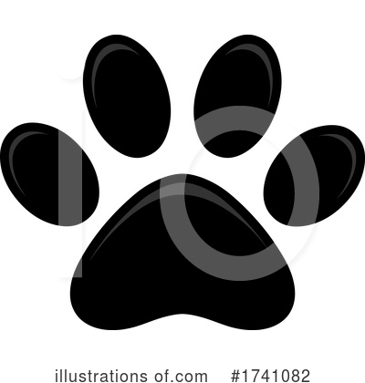 Royalty-Free (RF) Paw Print Clipart Illustration by Hit Toon - Stock Sample #1741082