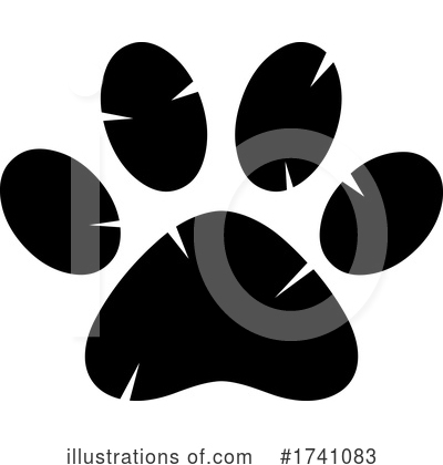 Royalty-Free (RF) Paw Print Clipart Illustration by Hit Toon - Stock Sample #1741083