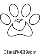 Paw Print Clipart #1741994 by Hit Toon