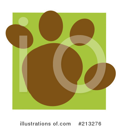 Royalty-Free (RF) Paw Print Clipart Illustration by Hit Toon - Stock Sample #213276