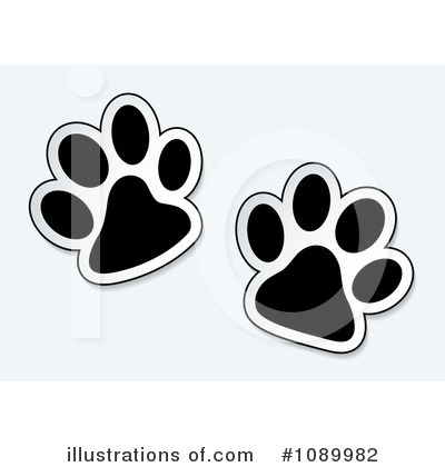 Royalty-Free (RF) Paw Prints Clipart Illustration by michaeltravers - Stock Sample #1089982