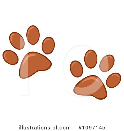 Royalty-Free (RF) Paw Prints Clipart Illustration by Hit Toon - Stock Sample #1097145