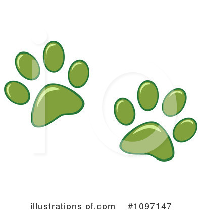 Royalty-Free (RF) Paw Prints Clipart Illustration by Hit Toon - Stock Sample #1097147