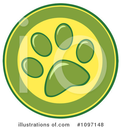 Royalty-Free (RF) Paw Prints Clipart Illustration by Hit Toon - Stock Sample #1097148
