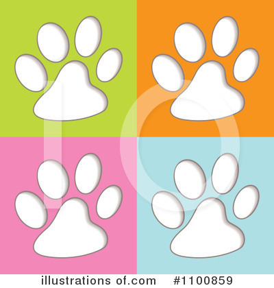 Royalty-Free (RF) Paw Prints Clipart Illustration by michaeltravers - Stock Sample #1100859