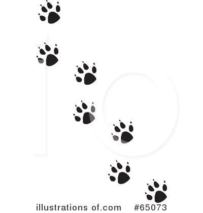 Royalty-Free (RF) Paw Prints Clipart Illustration by Dennis Holmes Designs - Stock Sample #65073