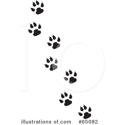 Royalty-Free (RF) Paw Prints Clipart Illustration by Dennis Holmes Designs - Stock Sample #65082