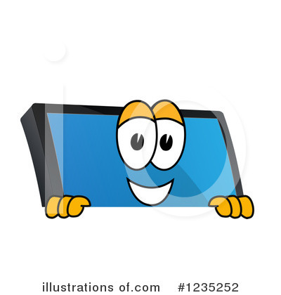 Royalty-Free (RF) Pc Computer Mascot Clipart Illustration by Mascot Junction - Stock Sample #1235252