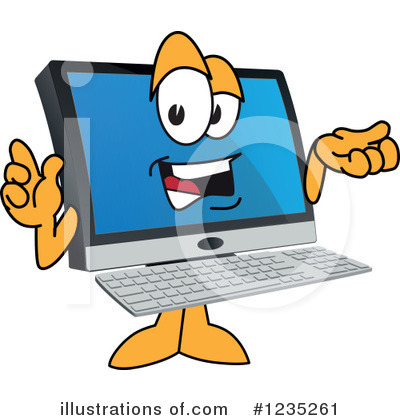 Pc Computer Mascot Clipart #1235261 by Mascot Junction