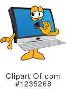 Pc Computer Mascot Clipart #1235268 by Mascot Junction