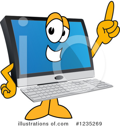 Pc Computer Mascot Clipart #1235269 by Mascot Junction