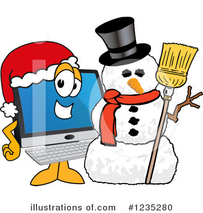 Pc Computer Mascot Clipart #1235280 by Mascot Junction