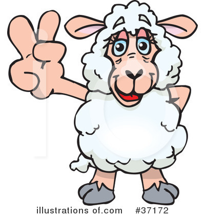 Sheep Clipart #37172 by Dennis Holmes Designs